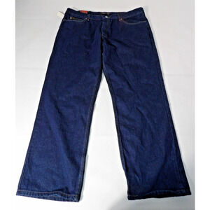 Lee Jeans Mens 42x32 Relaxed Fit Straight Leg Dark Wash NWT Denim Workwear Casua